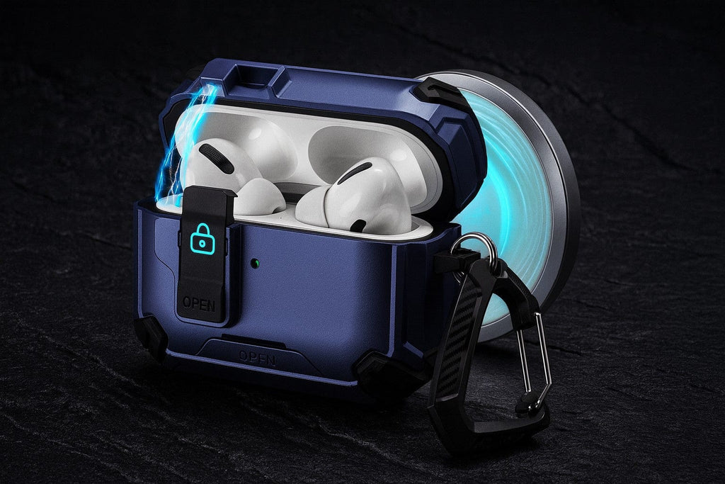 AirPods Pro 3 Case - MagSafe, Heavy-Duty, Carabiner, Secure Lock | Raider Series