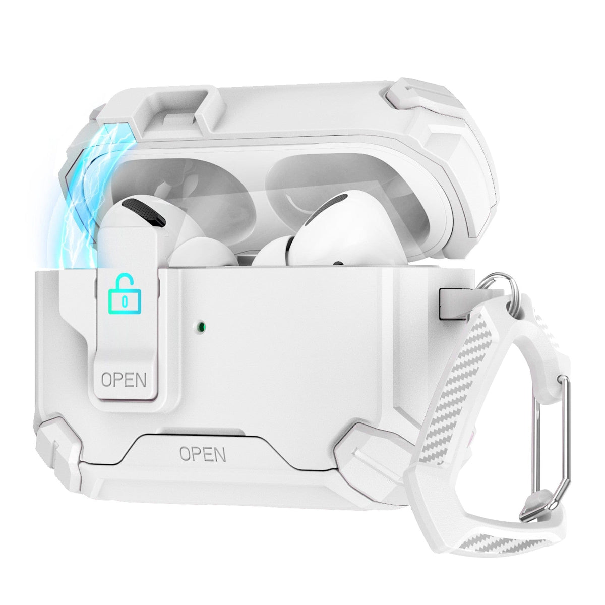 AirPods Pro 3 Case - MagSafe, Heavy-Duty, Carabiner, Secure Lock | Raider Series