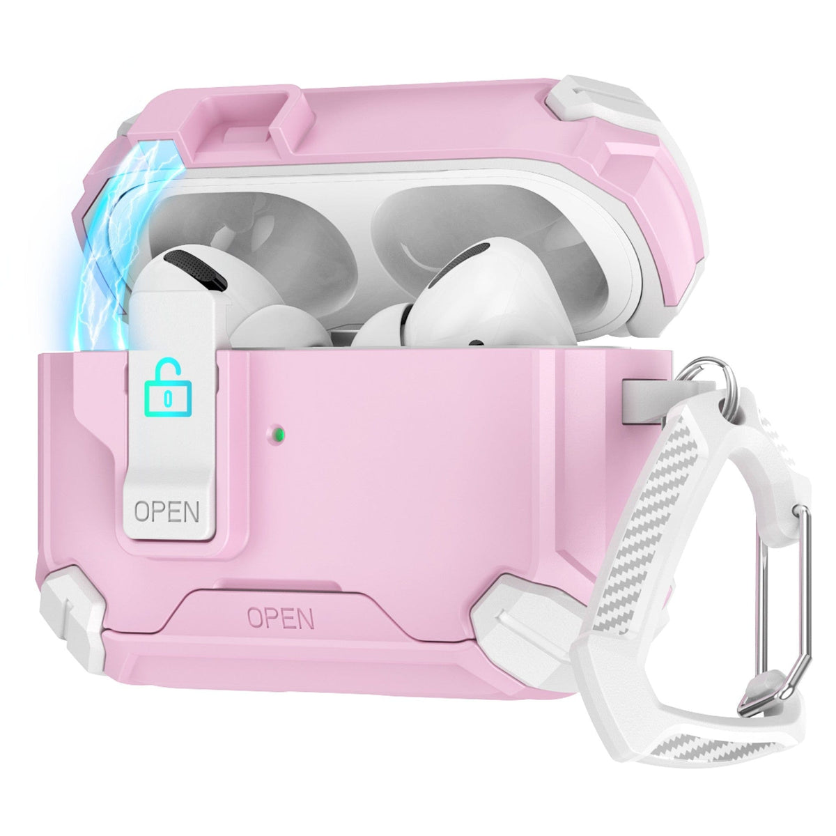 AirPods Pro 3 Case - MagSafe, Heavy-Duty, Carabiner, Secure Lock | Raider Series