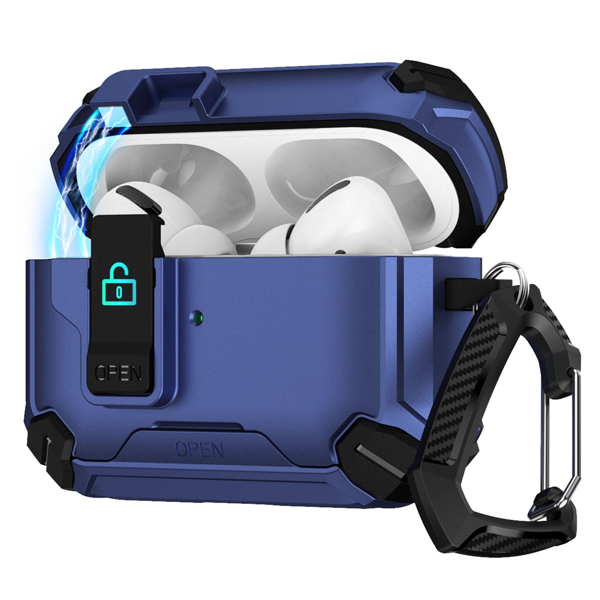 AirPods Pro 3 Case - MagSafe, Heavy-Duty, Carabiner, Secure Lock | Raider Series