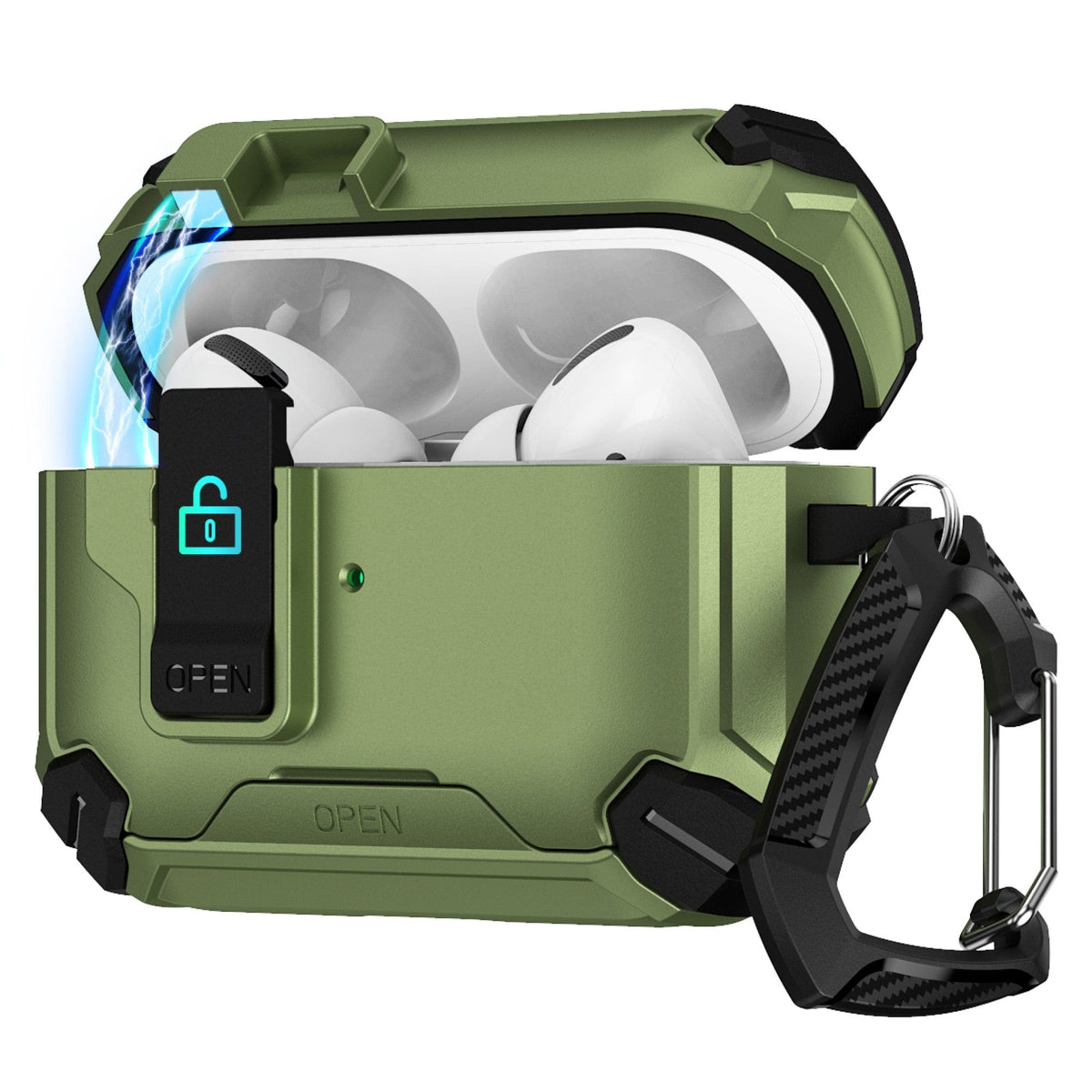 AirPods Pro 3 Case - MagSafe, Heavy-Duty, Carabiner, Secure Lock | Raider Series