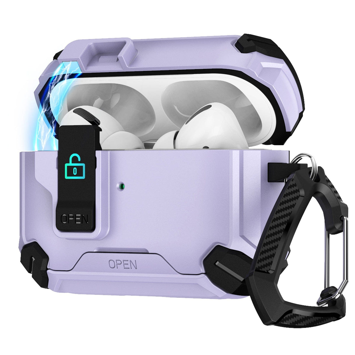 AirPods Pro 3 Case - MagSafe, Heavy-Duty, Carabiner, Secure Lock | Raider Series