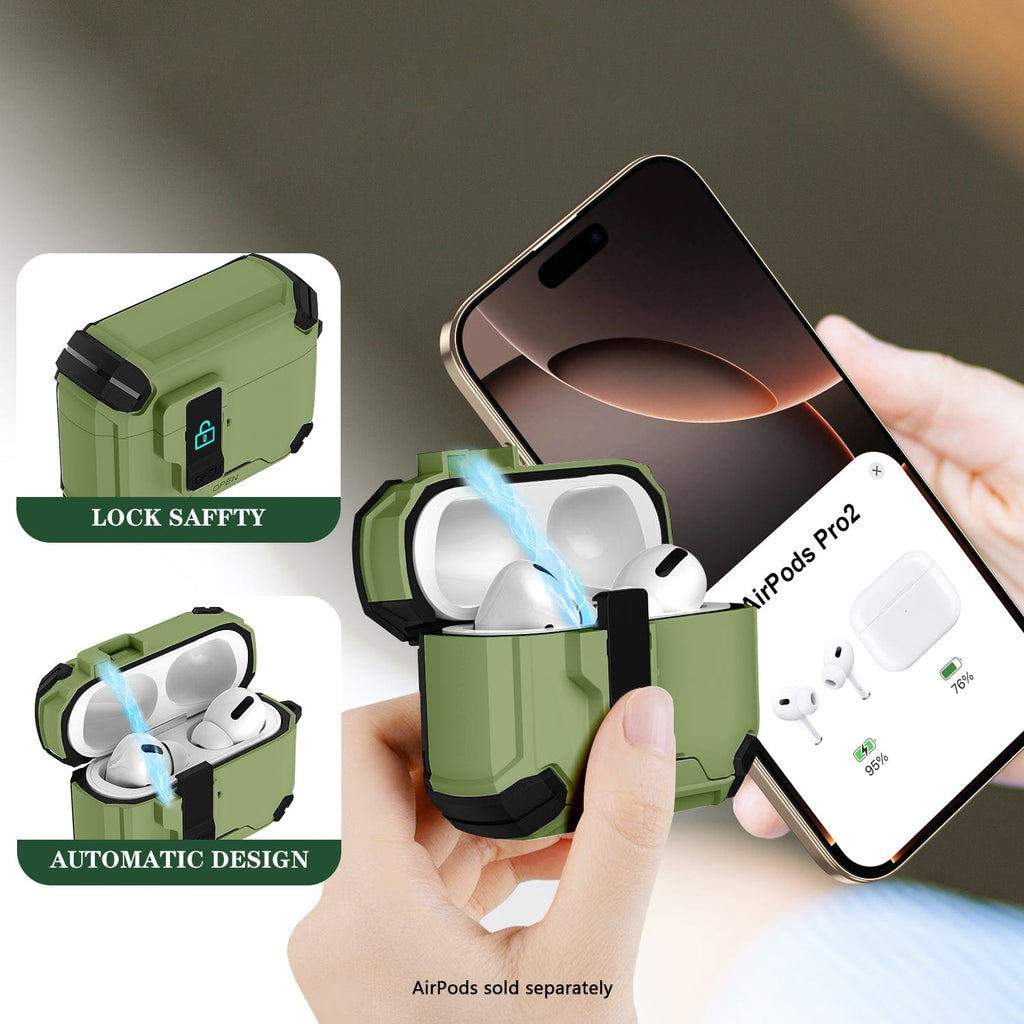 AirPods Pro 3 Case - MagSafe, Heavy-Duty, Carabiner, Secure Lock | Raider Series
