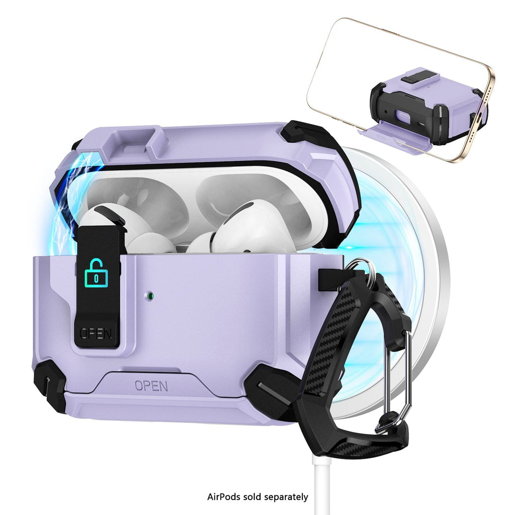 AirPods Pro 3 Case - MagSafe, Heavy-Duty, Carabiner, Secure Lock | Raider Series