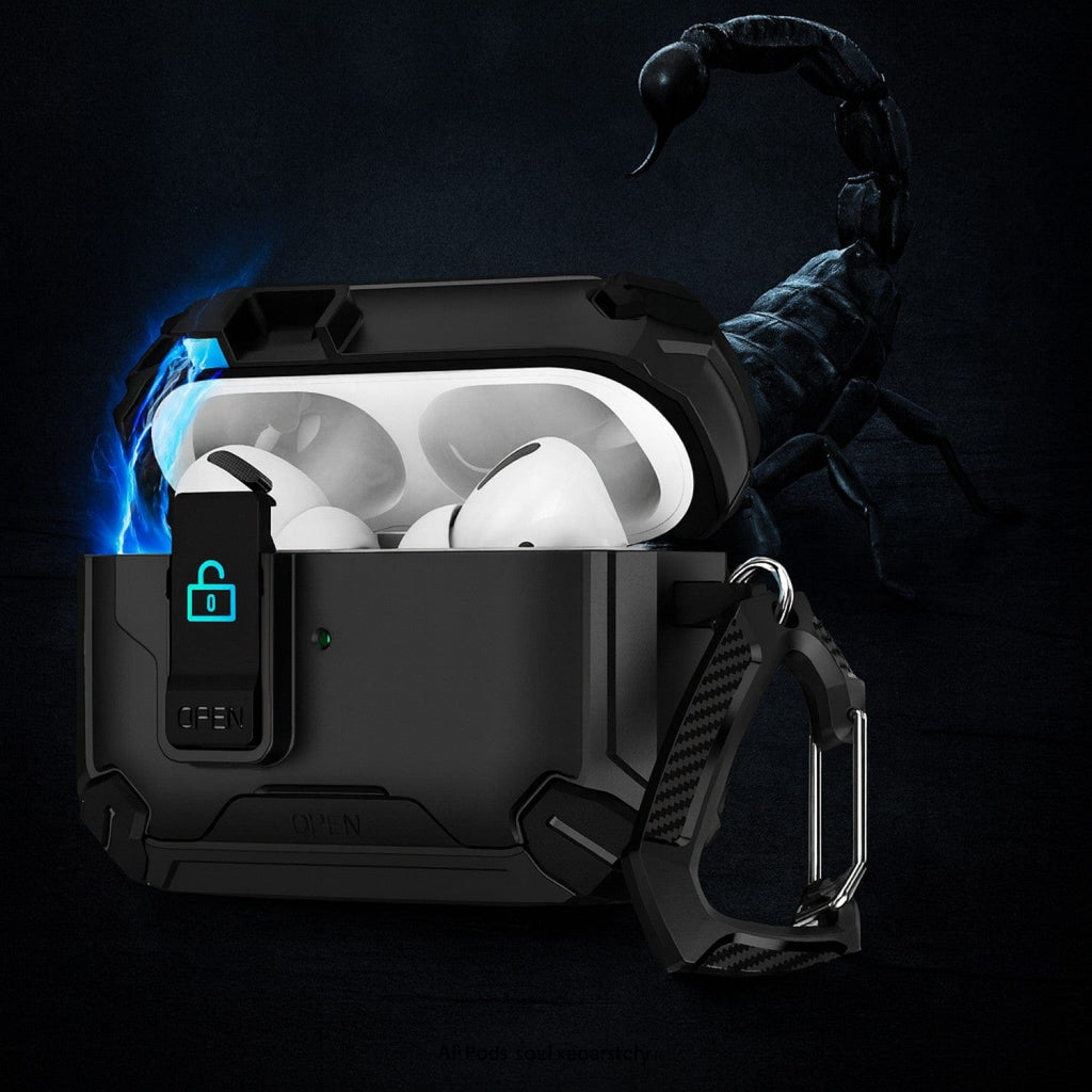 AirPods Pro 3 Case - MagSafe, Heavy-Duty, Carabiner, Secure Lock | Raider Series